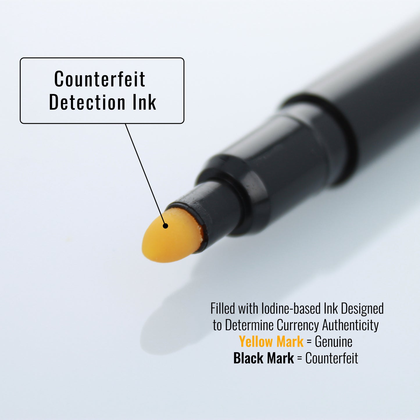 Counterfeit Bill Detector Pen US and International Currency Marker, 1pc