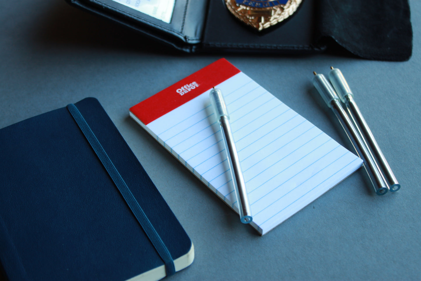 Non-Lethal Flexible Ball Point Pen Writing Tool Black and Blue Ink