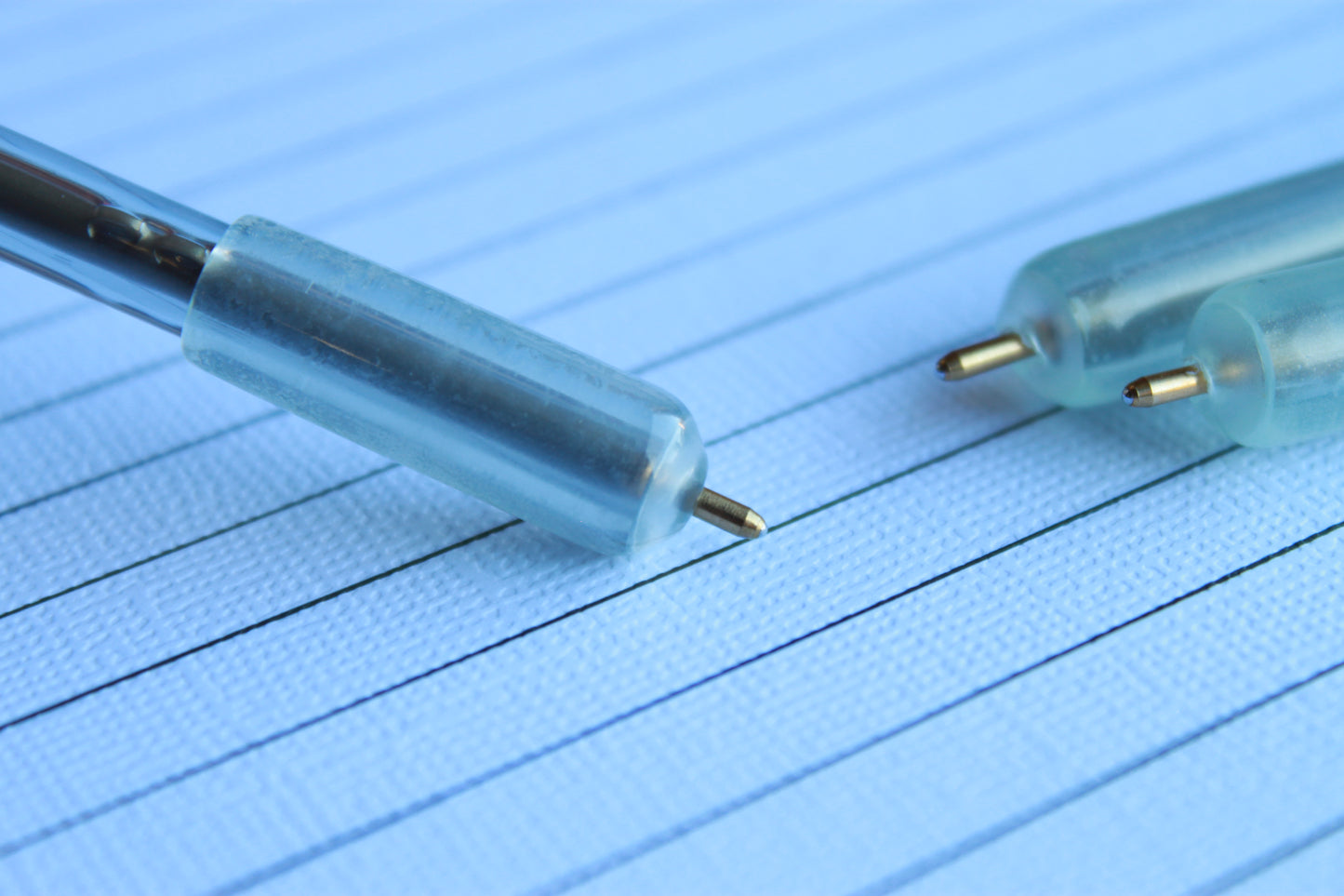 Non-Lethal Flexible Ball Point Pen Writing Tool Black and Blue Ink