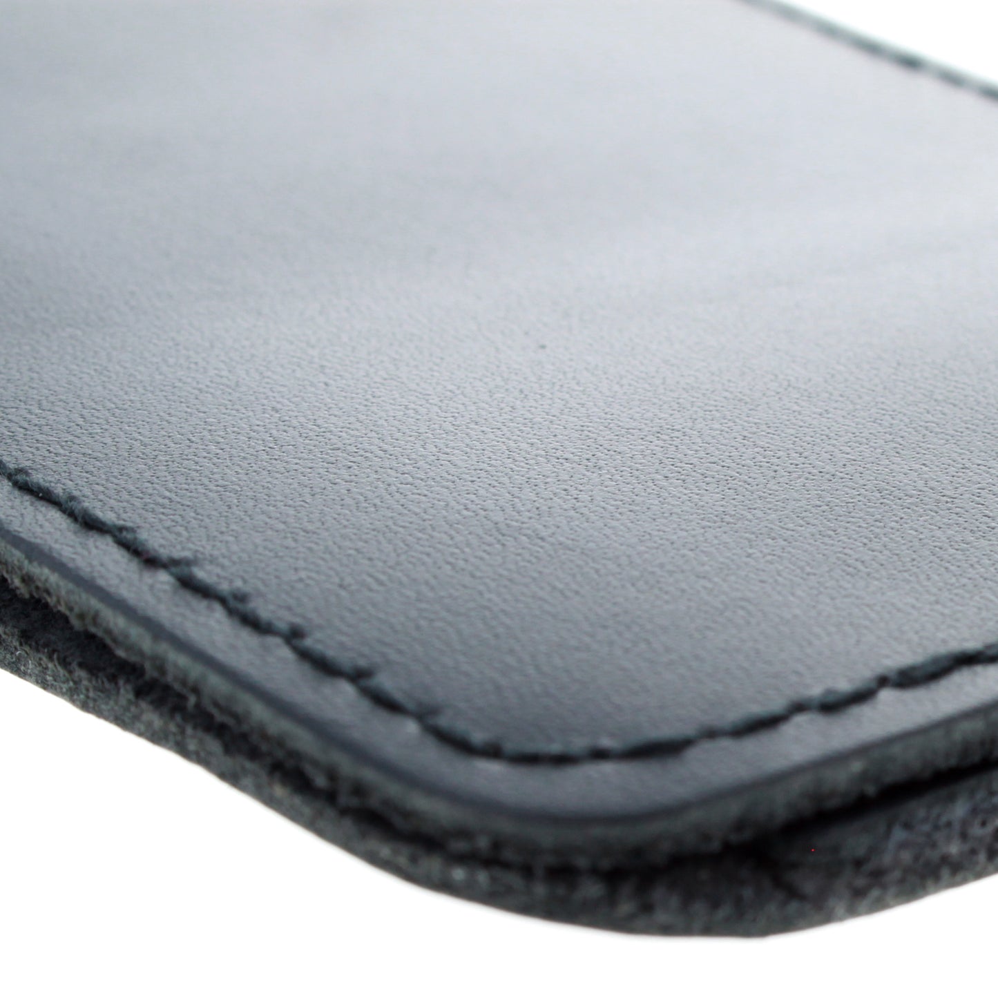 Black Leather Minimalist Memo Pad Holder Padfolio Police Gear, 3x5 inch (2 Styles)