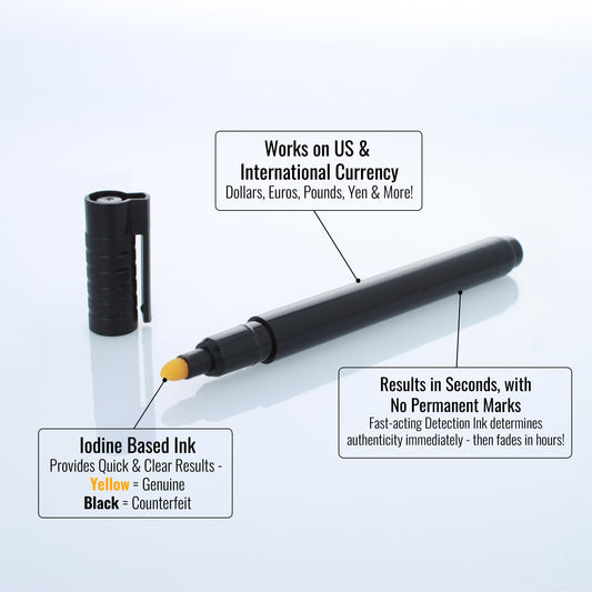 Counterfeit Bill Detector Pen US and International Currency Marker, 1pc