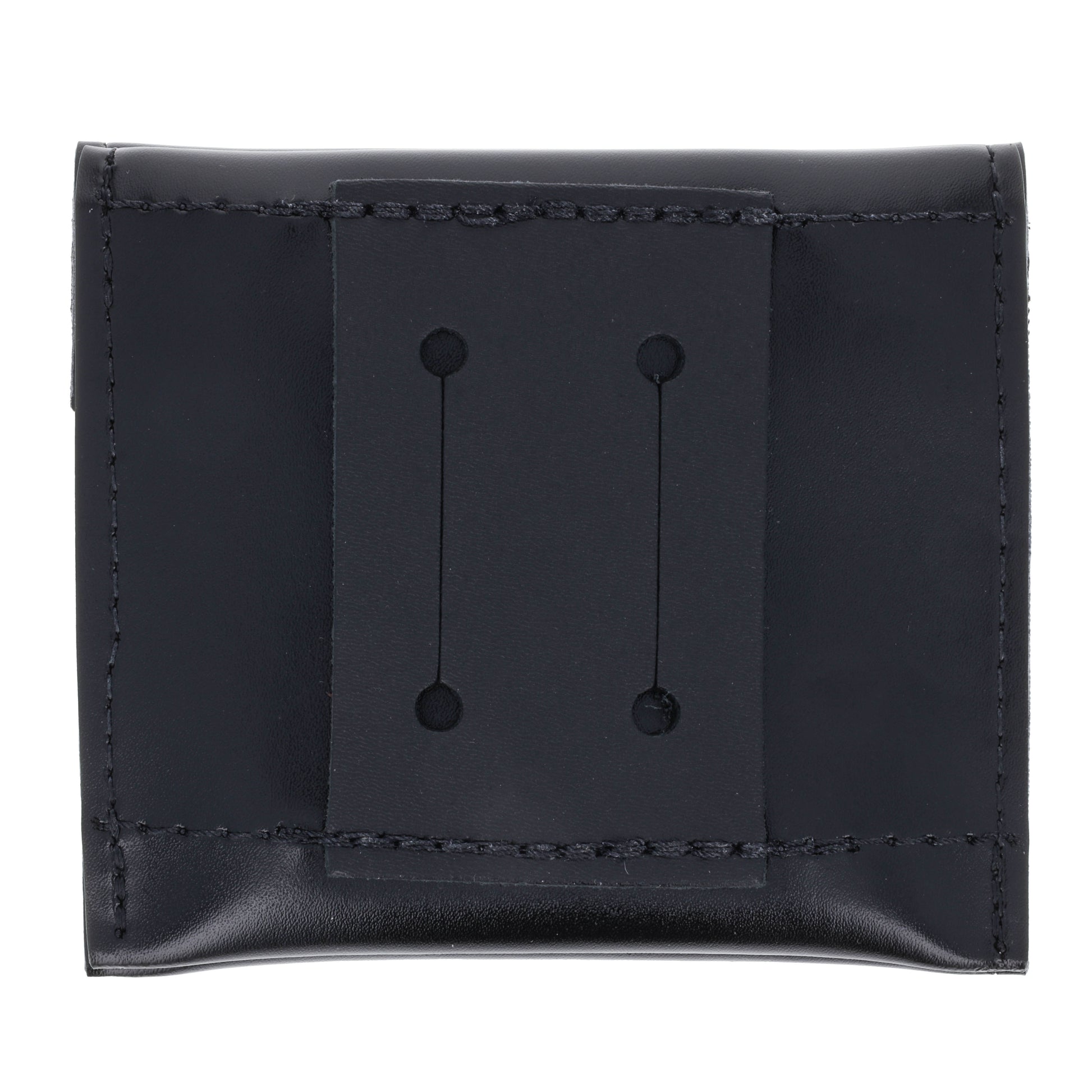Back view of glove holder showing duty belt attachment loops.